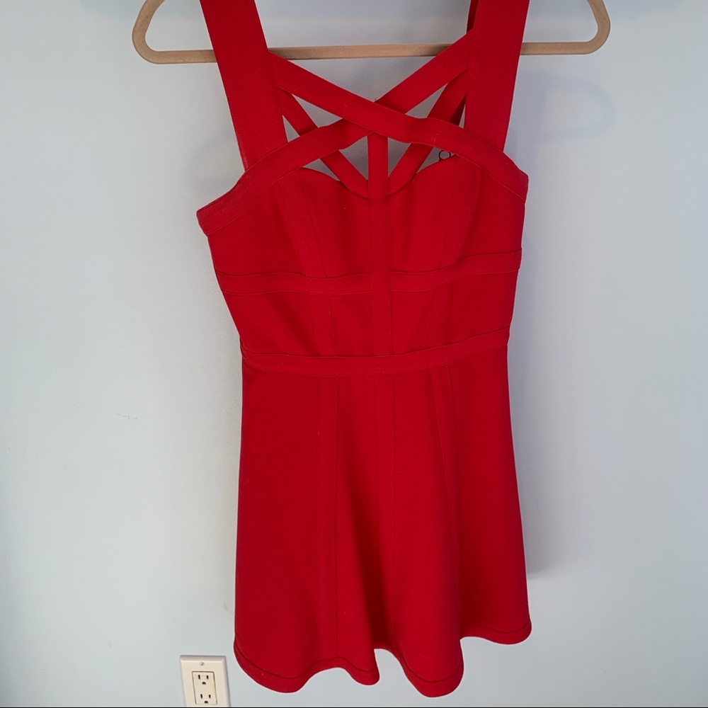 BCBG MAXAZRIA Red Cocktail Dress